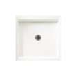 42.375-in D x 42.188-in W x 5.5-in H Solid Surface Shower Base in White