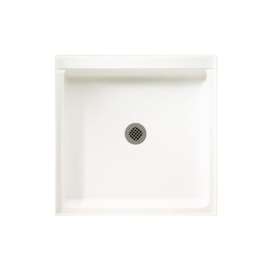 42.375-in D x 42.188-in W x 5.5-in H Solid Surface Shower Base in White
