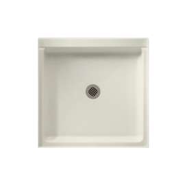 42.375-in D x 42.188-in W x 5.5-in H Solid Surface Shower Base in Bisque