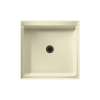 42.375-in D x 42.188-in W x 5.5-in H Solid Surface Shower Base in Bone