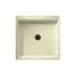 42.375-in D x 42.188-in W x 5.5-in H Solid Surface Shower Base in Bone