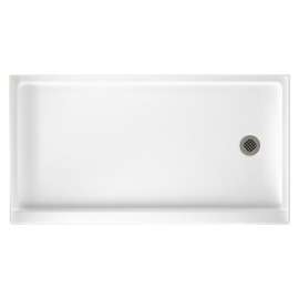 32-in D x 60-in W x 4.3125-in H Veritek Shower Base with Right-Hand Drain in White