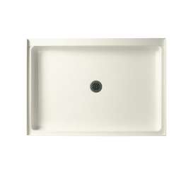 48.375-in W x 34.188-in D x 5.5-in H Solid Surface Shower Base in Bisque