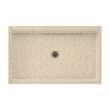 34.188-in D x 54.375-in W x 5.5-in H Solid Surface Shower Base in Bermuda Sand