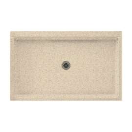 34.188-in D x 54.375-in W x 5.5-in H Solid Surface Shower Base in Bermuda Sand