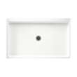 34.188-in D x 54.375-in W x 5.5-in H Solid Surface Shower Base in Tahiti White