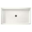 60.375-in D x 34.188-in W x 5.5-in H Solid Surface Shower Base in Tahiti Ivory