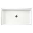 60.375-in D x 34.188-in W x 5.5-in H Solid Surface Shower Base in Tahiti White
