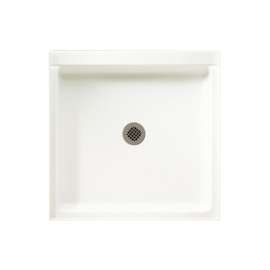 36.375-in D x 36.188-in W x 5.5-in H Solid Surface Shower Base in Tahiti White