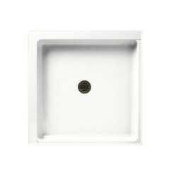 36.063-in D x 36.063-in W x 5.5-in H Solid Surface Shower Base in Tahiti White