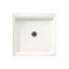 42.188-in D x 36.375-in W x 5.5-in H Solid Surface Shower Base in Tahiti White