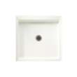 42.375-in D x 42.188-in W x 5.5-in H Solid Surface Shower Base in Tahiti White