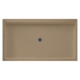 60.375-in D x 34.188-in W x 5.5-in H Solid Surface Shower Base in Barley