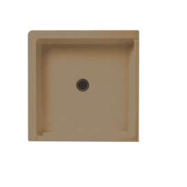 36.063-in D x 36.063-in W x 5.5-in H Solid Surface Shower Base in Barley