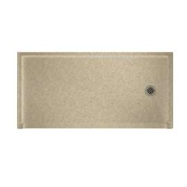30.1875-in D x 60.375-in W x 4.1875-in H Solid Surface Shower Base with Right-Hand Drain in Prairie