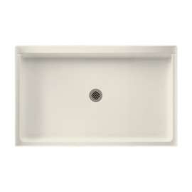 34.188-in D x 54.375-in W x 5.5-in H Solid Surface Shower Base in Glacier