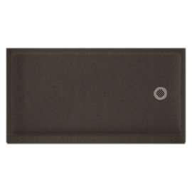 32-in D x 60-in W x 4.3125-in H Solid Surface Shower Base with Right-Hand Drain in Canyon