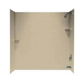 SS-60-3-122 30-in D x 60-in W x 60-in H Solid Surface Bathtub Wall Kit in Prairie