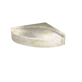 16.313-in D x 16.313-in W x 4-in H Solid Surface Shower Seat in Cloud White