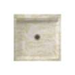 42.188-in D x 36.375-in W x 5.5-in H Solid Surface Shower Base in Cloud White