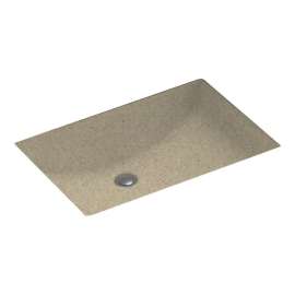 22-in W x 16-in D x 6.25-in H Solid Surface Undermount Bathroom Sink