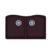 32-in D x 21-in W x 9.0625-in H Granite Undermount Double Bowl Kitchen Sink with 1-Hole in Espresso