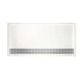 34-in D x 64-in W x 5.33-in H Solid Surface Shower Base in Tahiti White