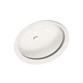 16-in D x 22.5-in W x 5.5-in H Solid Surface Undermount Bathroom Sink in Tahiti White