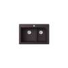 33-in D x 22-in W x 9.5-in H Granite Dual Mount Double Bowl Kitchen Sink with 1-Hole in Nero