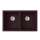 31.875-in D x 19.25-in W x 9.5625-in H Granite Undermount Double Bowl Kitchen Sink with 1-Hole in Espresso, QUSQ-3322-170