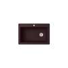 25-in D x 22-in W x 9.5-in H Granite Dual Mount Single Bowl Kitchen Sink with 1-Hole in Espresso
