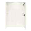 36-in D x 62-in W x 96-in H Solid Surface Bath Wall Surround in Bisque