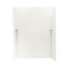 36-in D x 62-in W x 72-in H Solid Surface Shower Wall Kit in Tahiti White