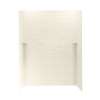 36-in D x 62-in W x 72-in H Solid Surface Shower Wall Kit in Bone
