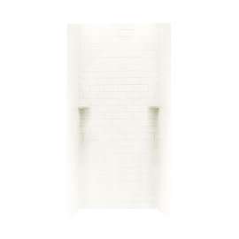 36-in D x 36-in W x 72-in H Solid Surface Shower Wall Kit in Tahiti White