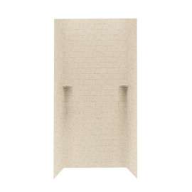 36-in D x 36-in W x 72-in H Solid Surface Shower Wall Kit in Bermuda Sand