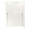 36-in D x 62-in W x 96-in H Solid Surface Shower Wall Kit in Tahiti White