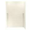 36-in D x 62-in W x 96-in H Solid Surface Shower Wall Kit in Bone