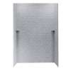 36-in D x 62-in W x 96-in H Solid Surface Shower Wall Kit in Gray Granite