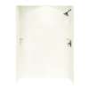 36-in D x 62-in W x 96-in H Solid Surface Bath Wall Surround in White