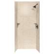 36-in D x 36-in W x 96-in H Solid Surface Bath Wall Surround in Bermuda Sand