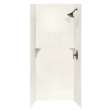 36-in D x 36-in W x 96-in H Solid Surface Bath Wall Surround in Tahiti Ivory