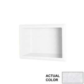 4.125-in D x 7.5-in W x 10.75-in H Solid Surface Soap Dish in Ice