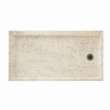 30.1875-in D x 60.375-in W x 4.1875-in H Solid Surface Shower Base with Right-Hand Drain in Mountain Haze