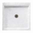 32.375-in D x 32.375-in W x 5.5-in H Solid Surface Shower Base in Ice