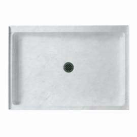 48.375-in W x 34.188-in D x 5.5-in H Solid Surface Shower Base in Tundra