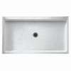 34.188-in D x 54.375-in W x 5.5-in H Solid Surface Shower Base in Tundra