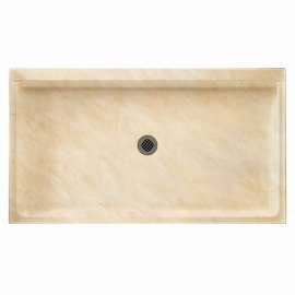 60.375-in D x 34.188-in W x 5.5-in H Solid Surface Shower Base in Golden Steppe