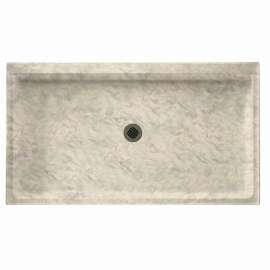 60.375-in D x 34.188-in W x 5.5-in H Solid Surface Shower Base in Mountain Haze