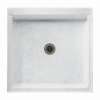 36.375-in D x 36.188-in W x 5.5-in H Solid Surface Shower Base in Tundra